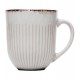 Caneca 380ml De Cerâmica Linear Cinza